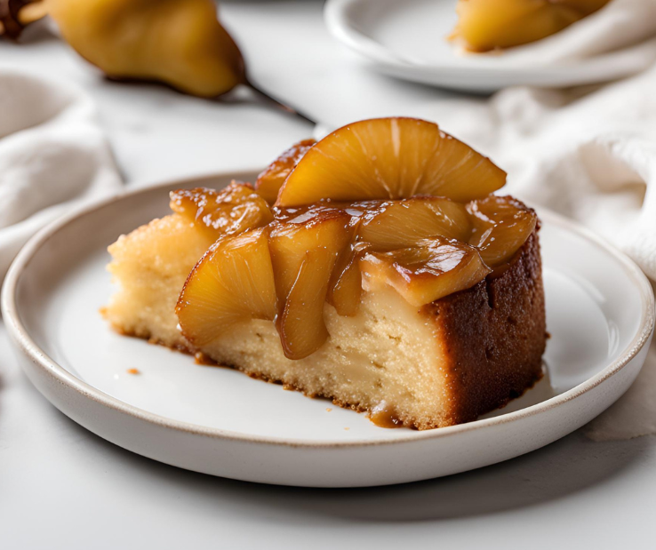 Pear & Walnut Upside Down Cake