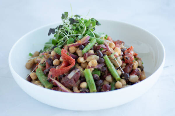 5-bean marinated bean salad