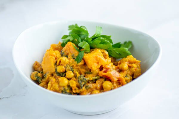 Sweet Potato, Chickpea & Spinach Coconut Curry